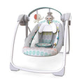 Portable Automatic 6-Speed Baby Swing with Adaptable Speed, Taggies, Music, Removable-Toy-Bar