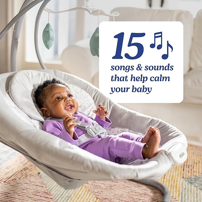 Sway Portable Baby Swing for Infants, Newborn Swing with 15 Songs and Sounds, Great Gift for New Parents