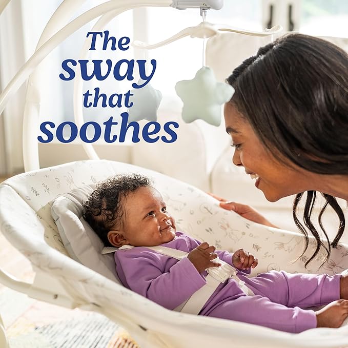 Sway Portable Baby Swing for Infants, Newborn Swing with 15 Songs and Sounds, Great Gift for New Parents