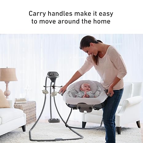 Portable Baby Swing and Bouncer, Multi-Direction Baby Bouncer Seat, Multiple Swing Speeds, Great Gift for New Parents, Redmond